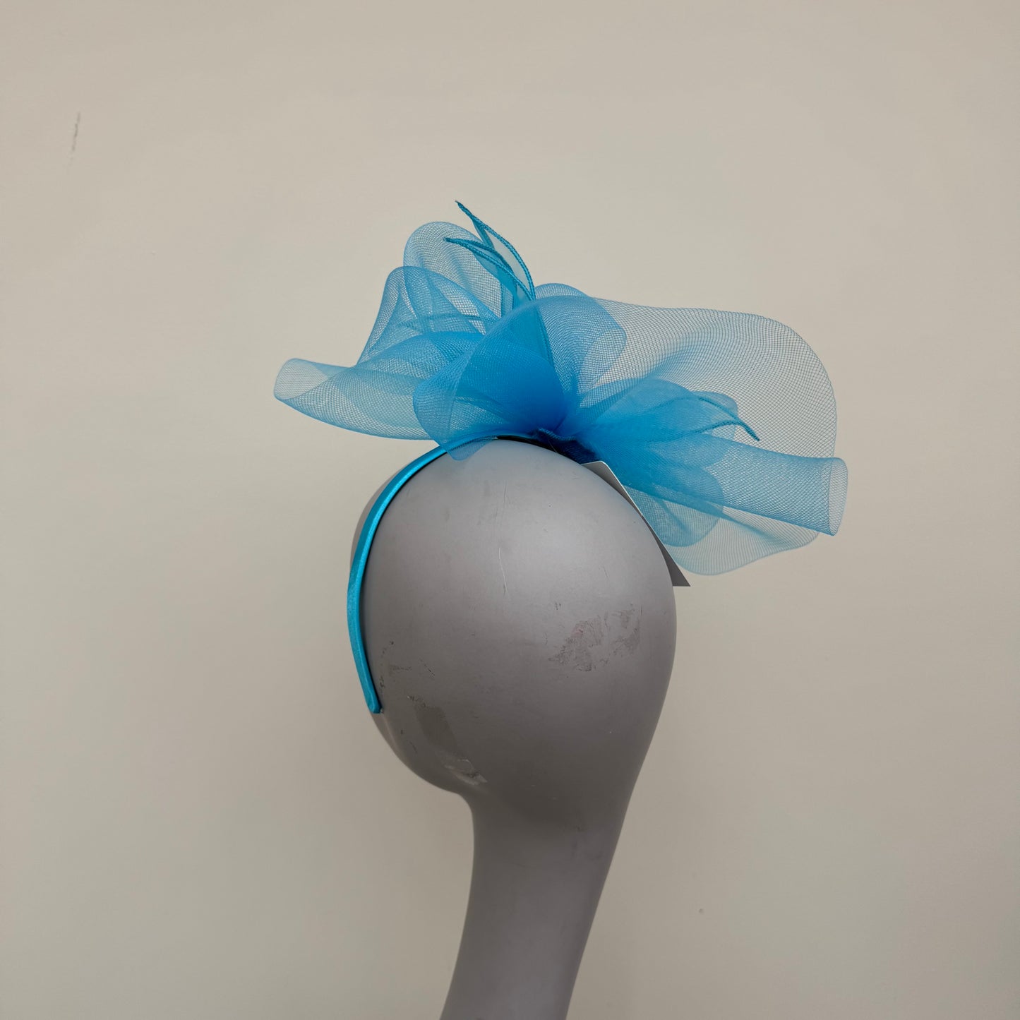 J Bees JB25/72 Turquoise Blue Mesh Fascinator