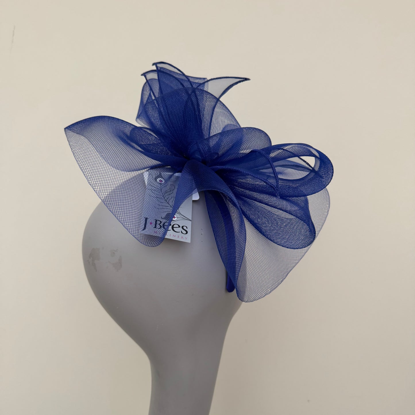 J Bees JB25/72 Cobalt Blue Mesh Fascinator