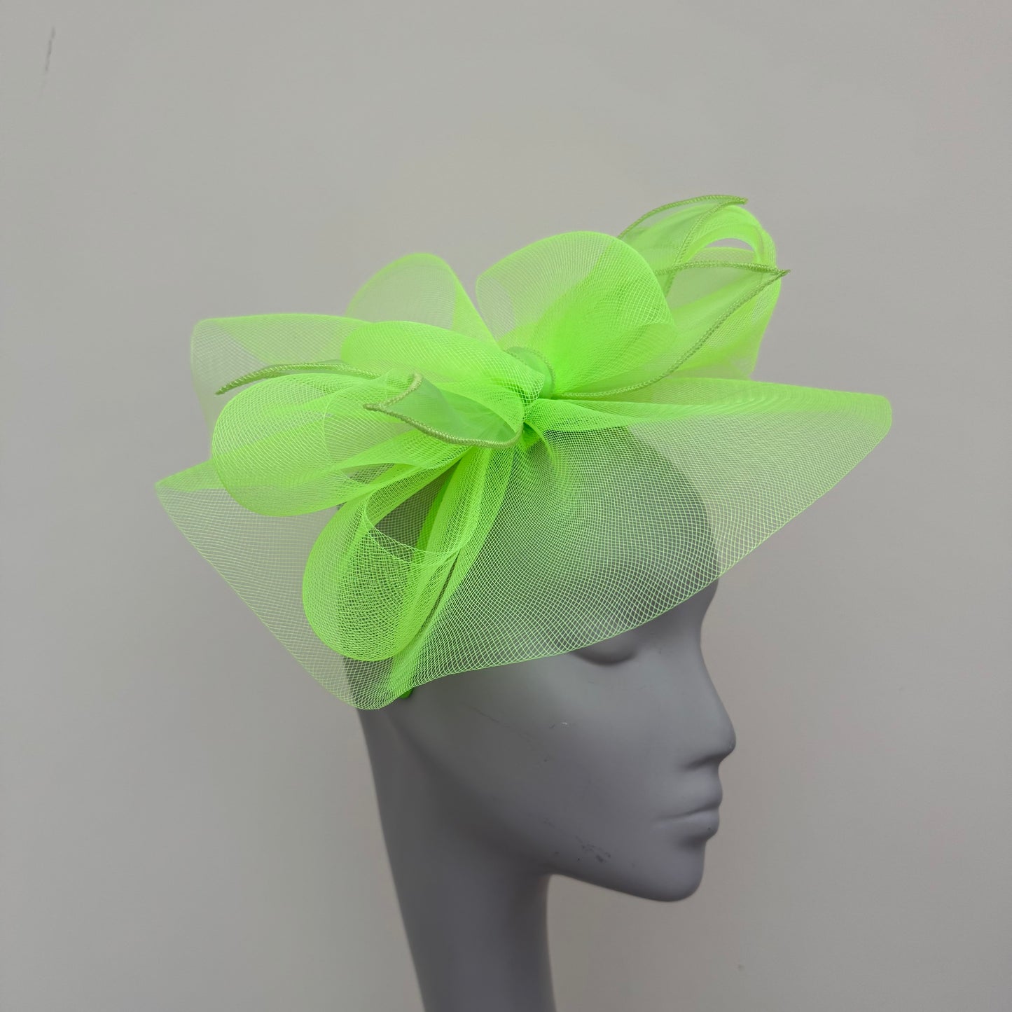 J Bees JB25/72 Lime Neon Green Mesh Fascinator