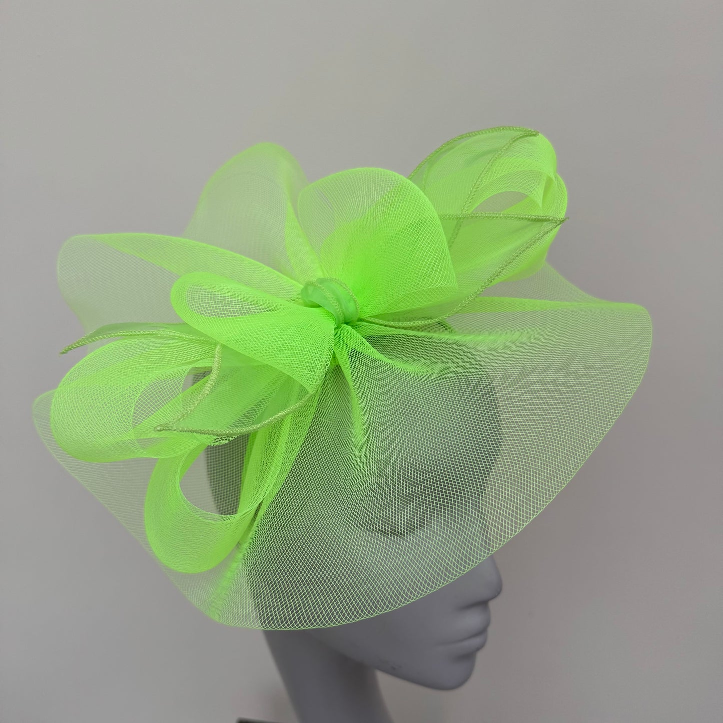 J Bees JB25/72 Lime Neon Green Mesh Fascinator