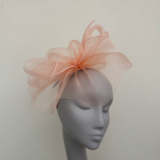 J Bees JB25/72 Parfait Peach Mesh Fascinator