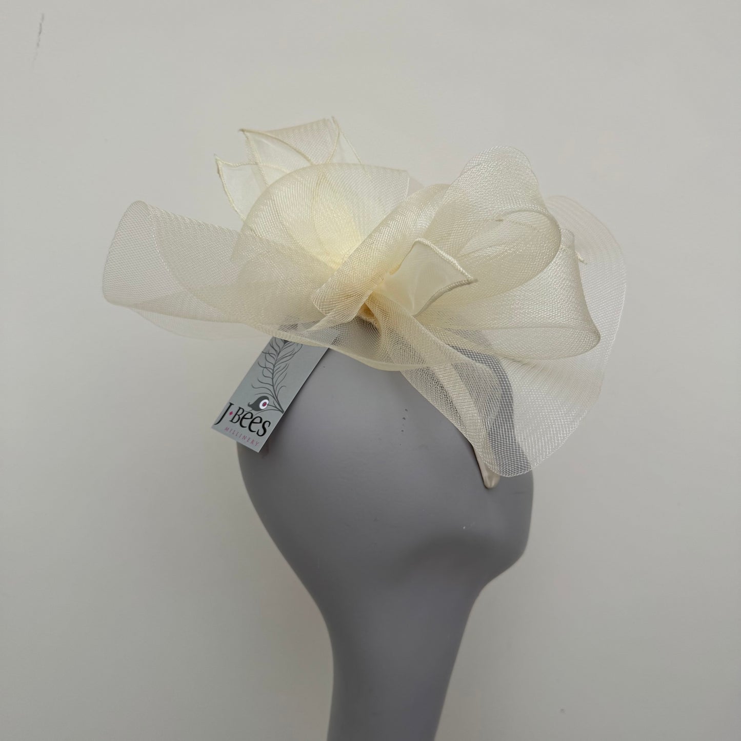 J Bees JB25/72 Opal - Pale Yellow Fascinator