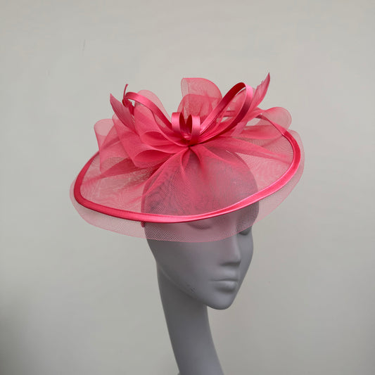 J Bees JB25/71 Coral Crin with Satin Detail Fascinator