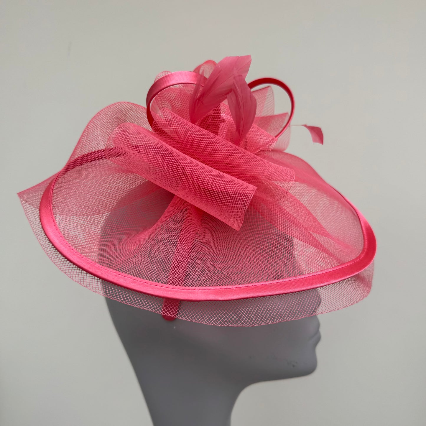 J Bees JB25/71 Coral Crin with Satin Detail Fascinator