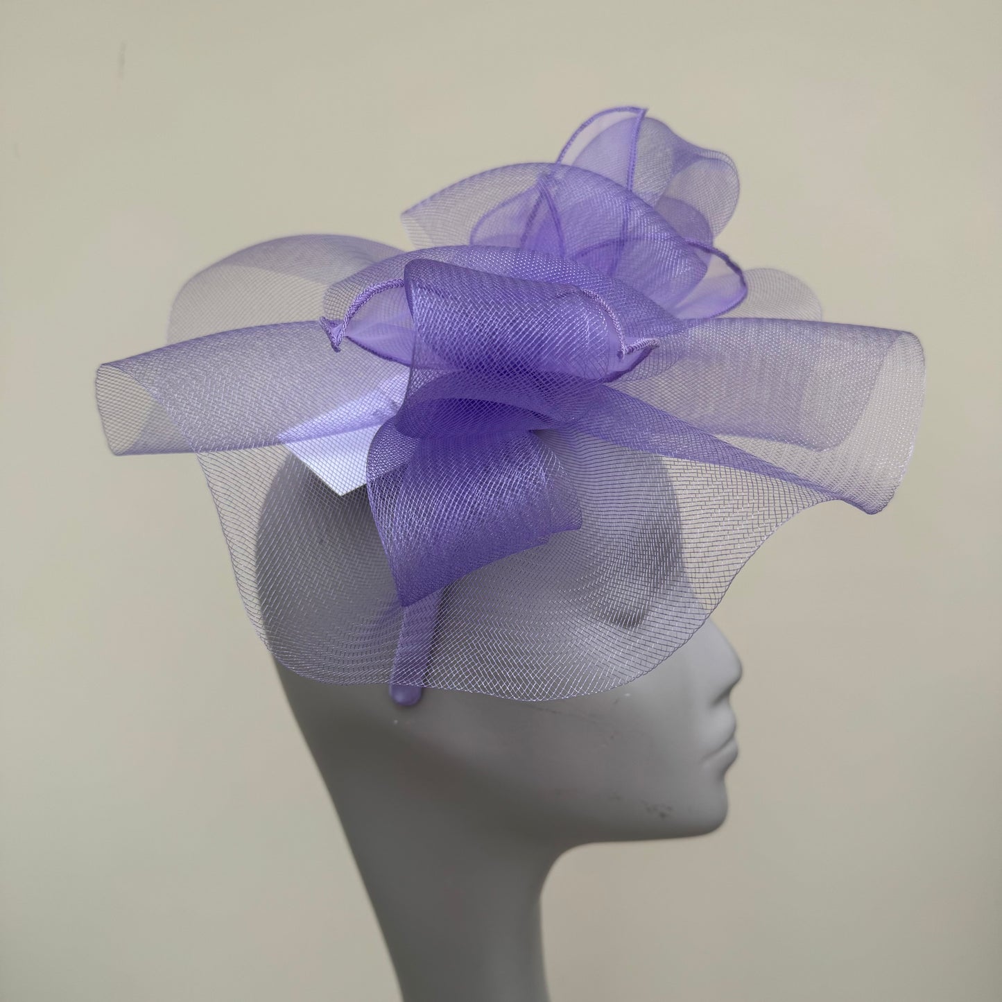 J Bees JB25/72 Violet - Lilac Purple Mesh Fascinator