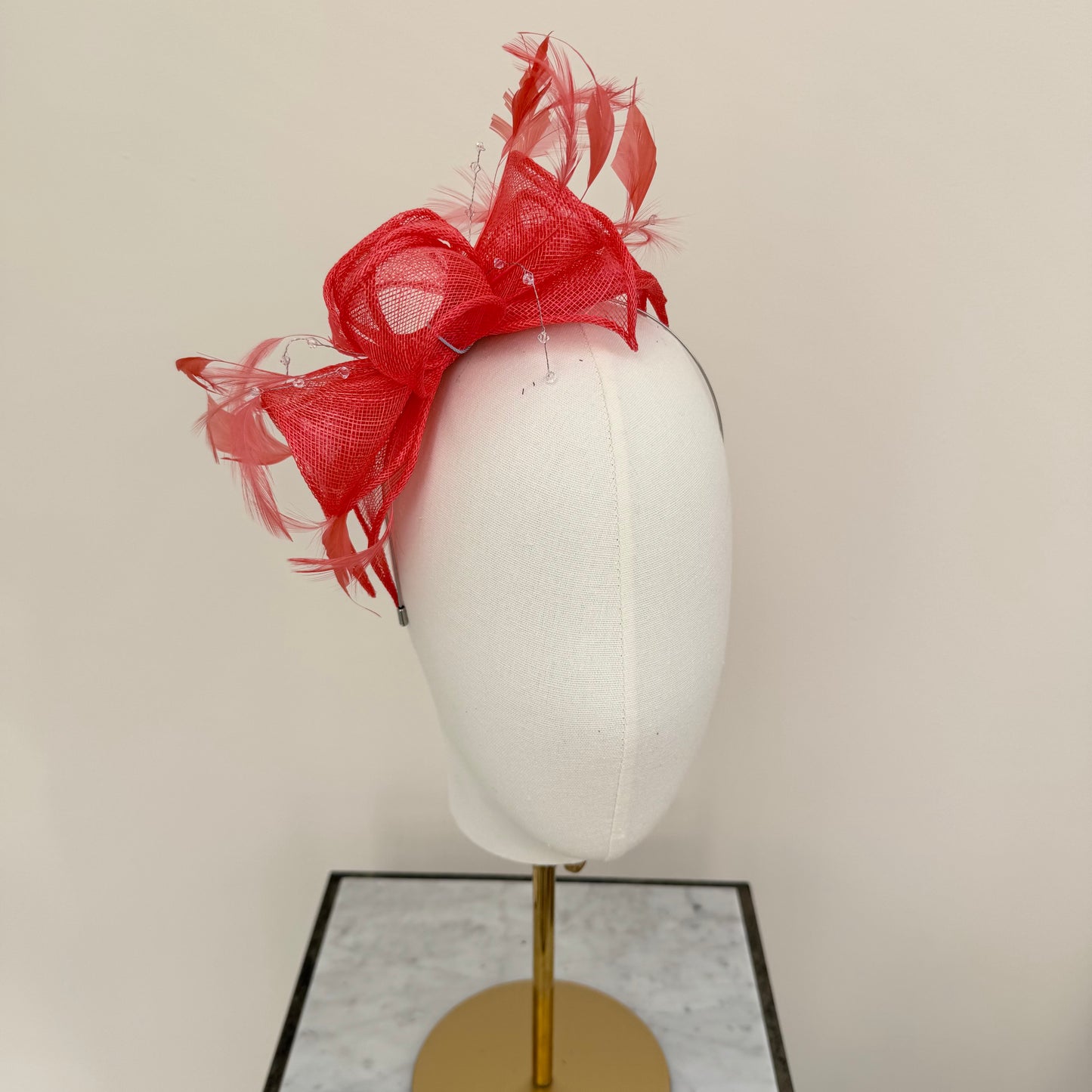 Max and Ellie CF1 Coral Fascinator