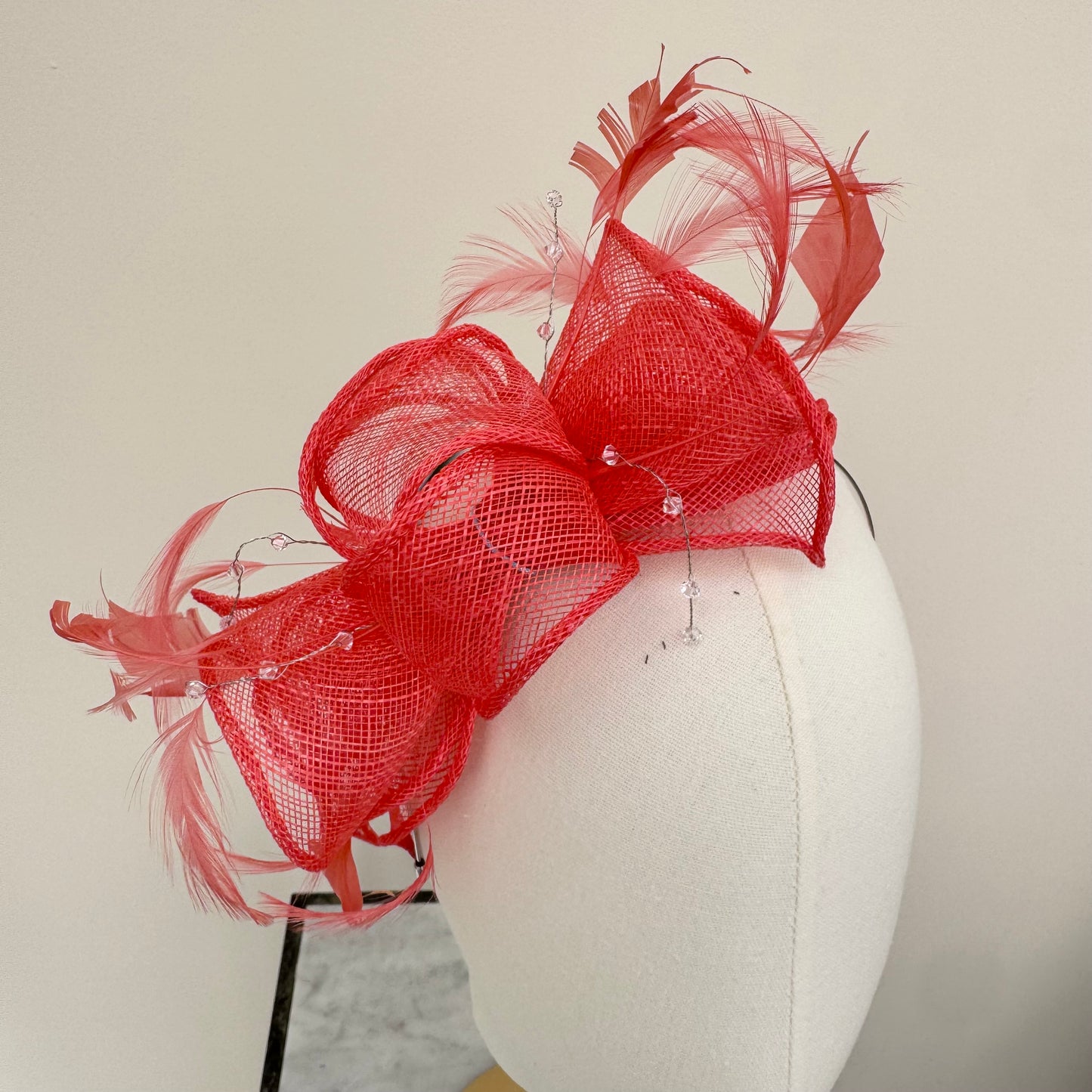 Max and Ellie CF1 Coral Fascinator