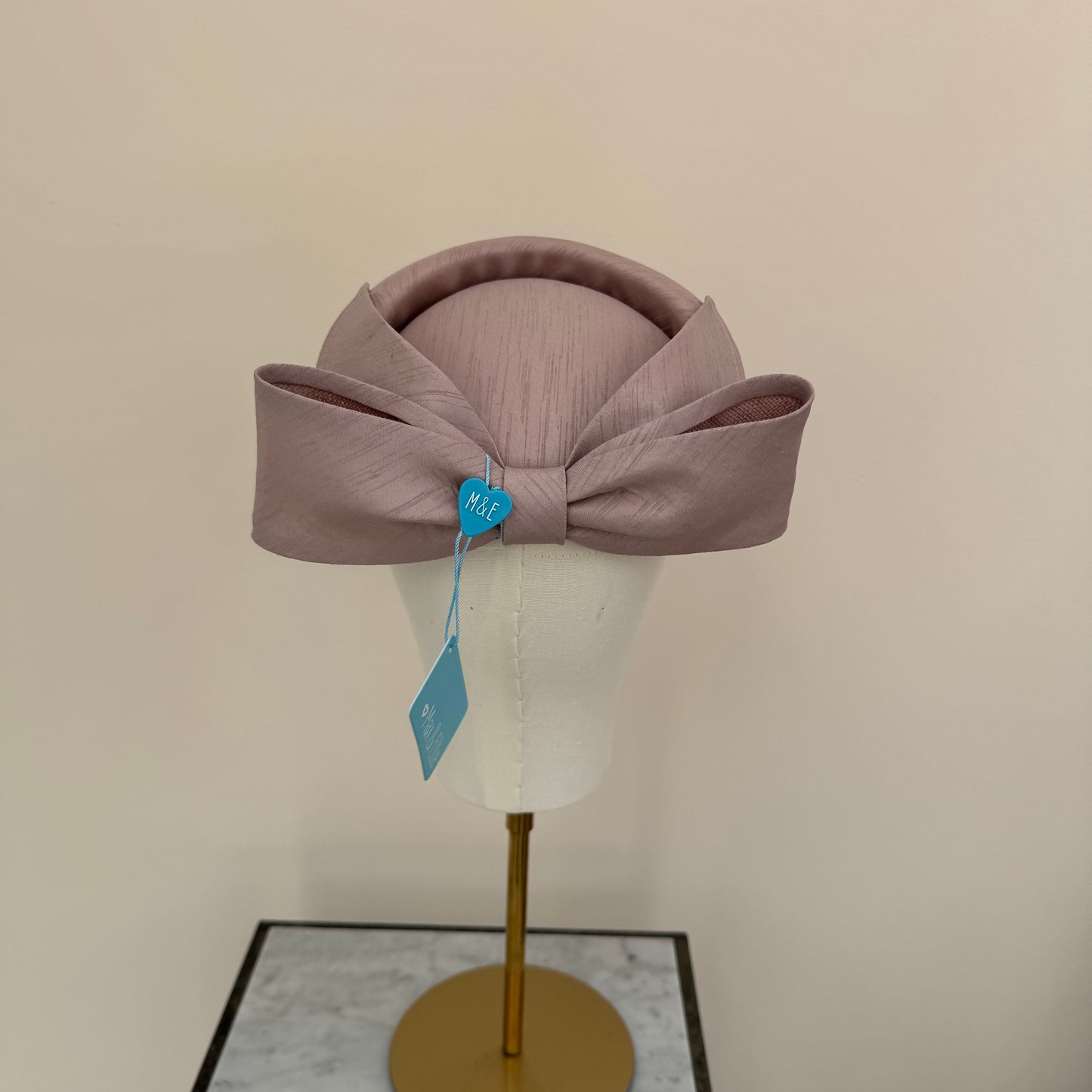 Max and Ellie SP8 Mink Shantung Pillbox with bow