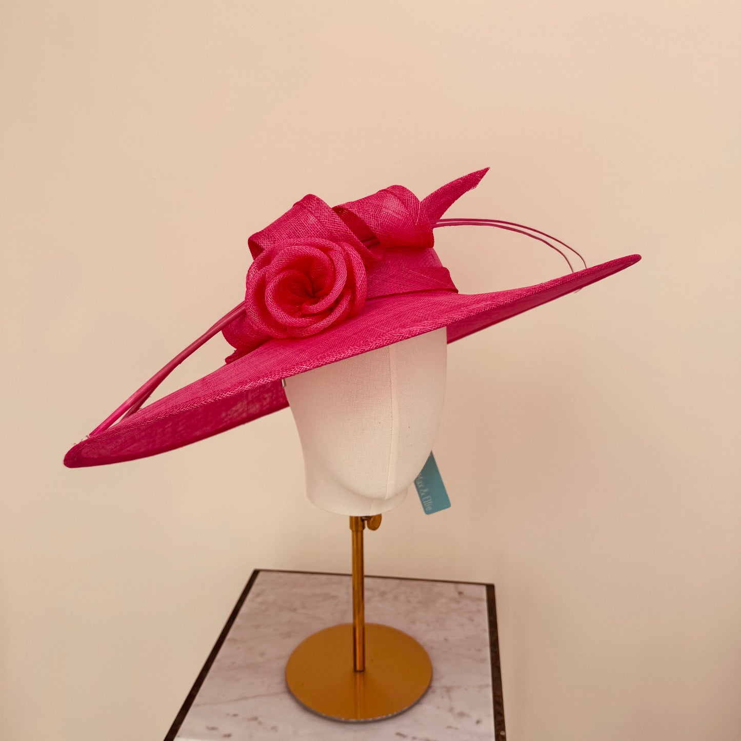 Max and Ellie WD7 Cerise Pink Flat Hatinator on Band