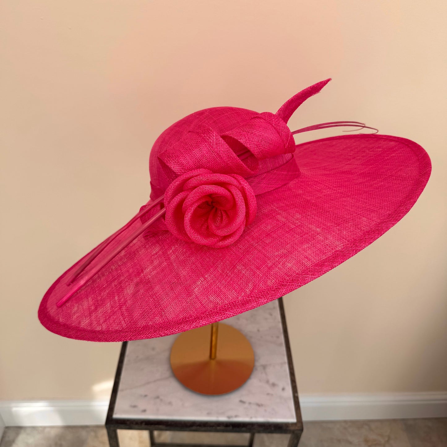 Max and Ellie WD7 Cerise Pink Flat Hatinator on Band