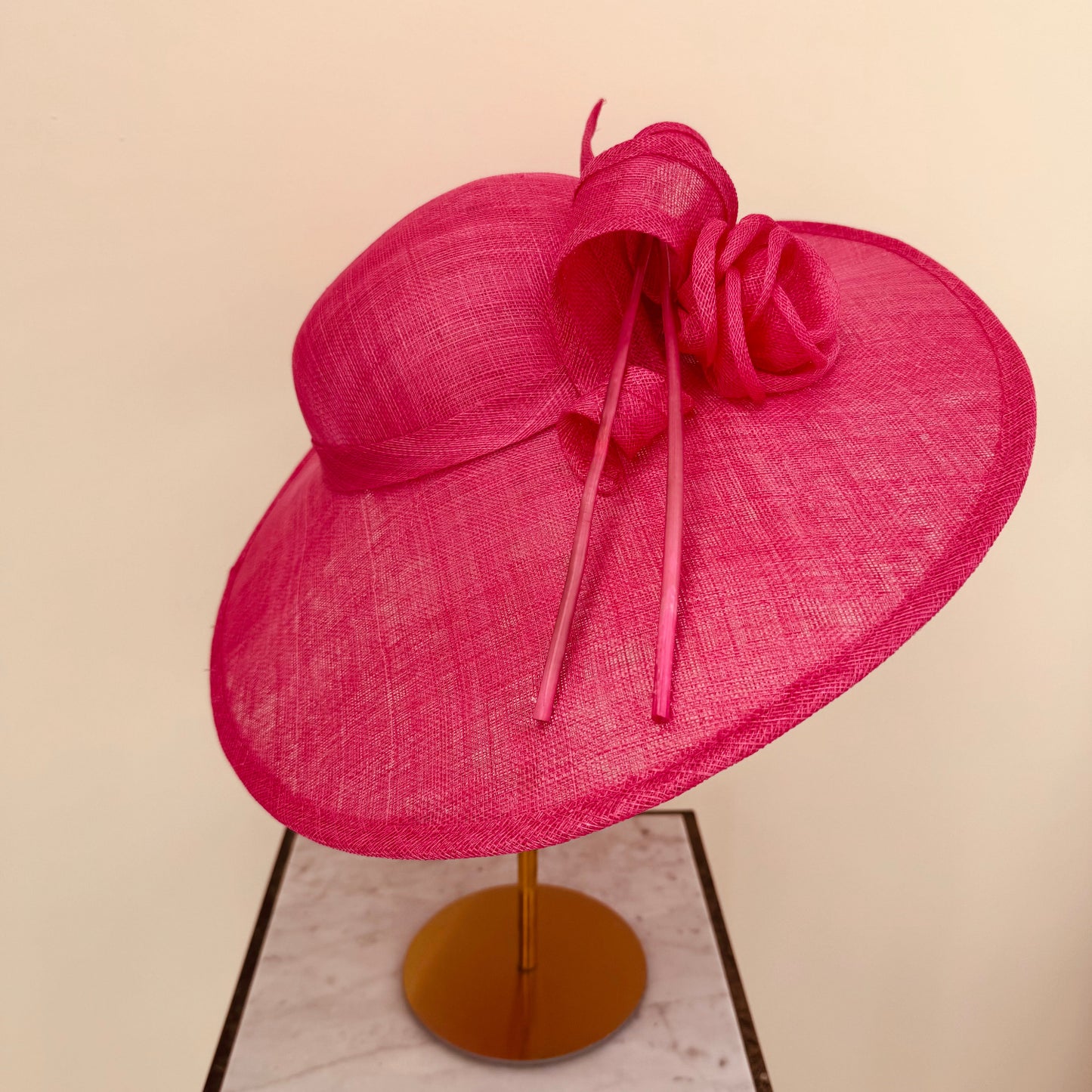 Max and Ellie WD7 Cerise Pink Flat Hatinator on Band