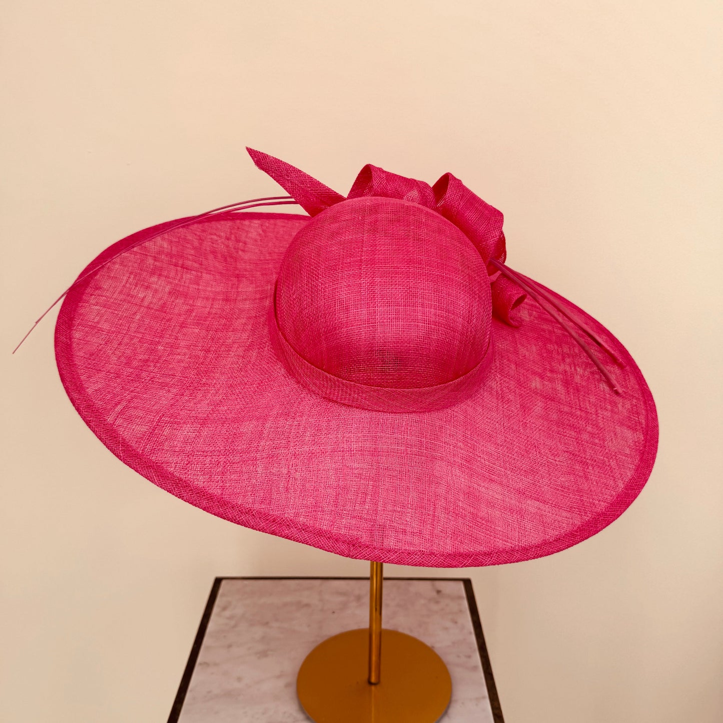 Max and Ellie WD7 Cerise Pink Flat Hatinator on Band