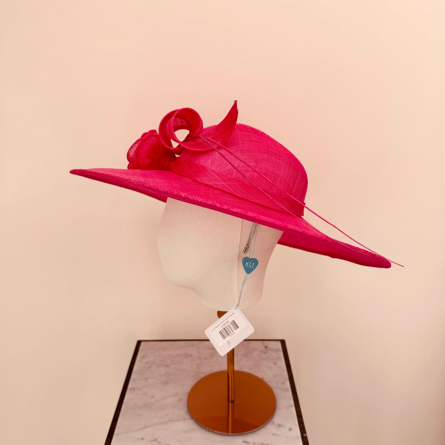 Max and Ellie WD7 Cerise Pink Flat Hatinator on Band