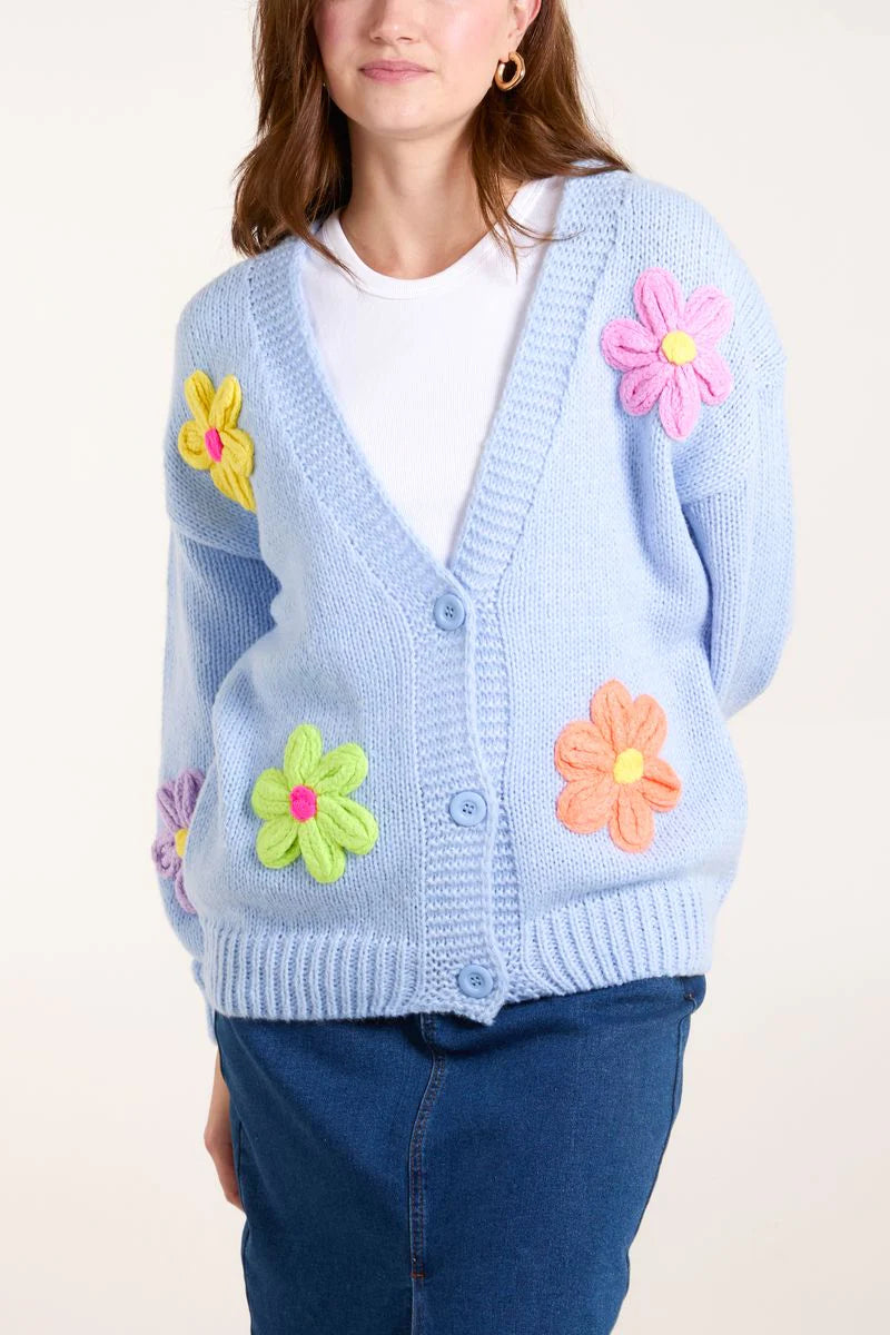 Multi Colour Flower Cardigan