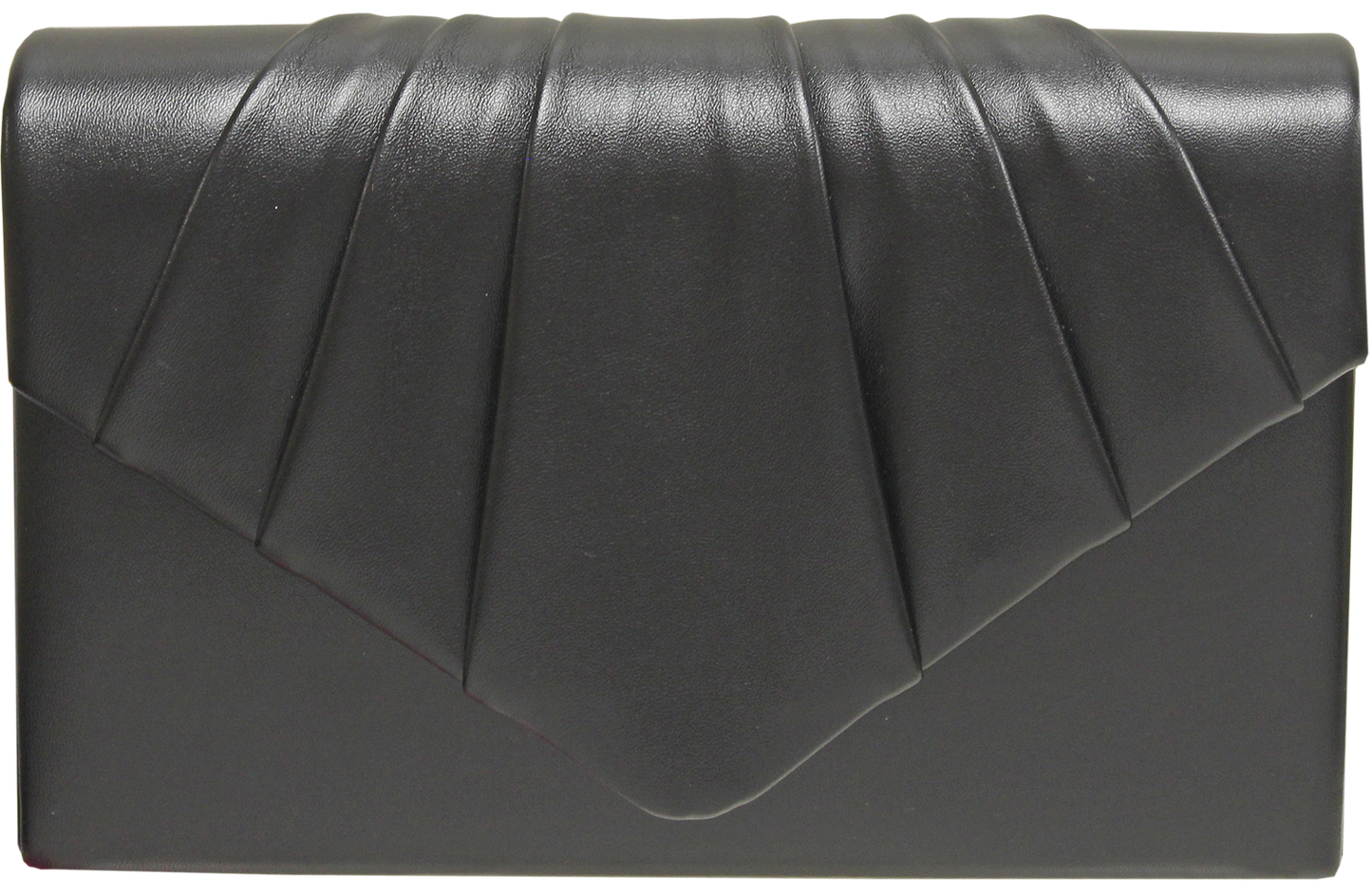 Faux Leather Envy Pleated Flapover Bag