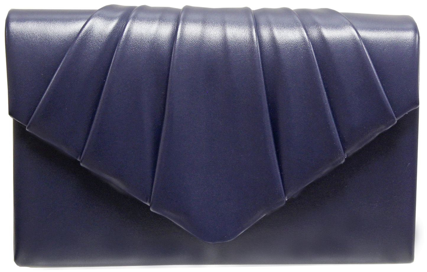 Faux Leather Envy Pleated Flapover Bag