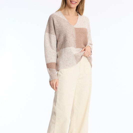 Leo & Ugo KH076 Beige Subtle Glitter Jumper