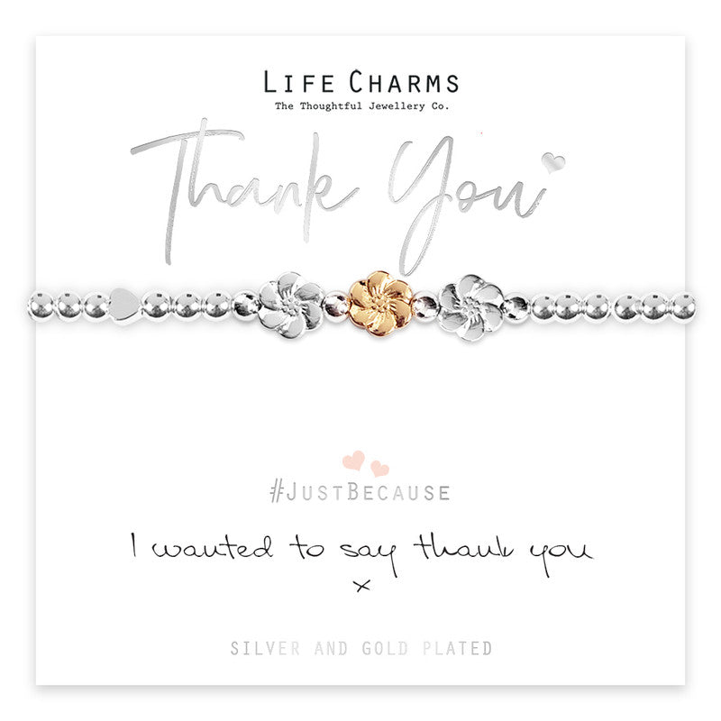 Life Charms Thank you Bracelet