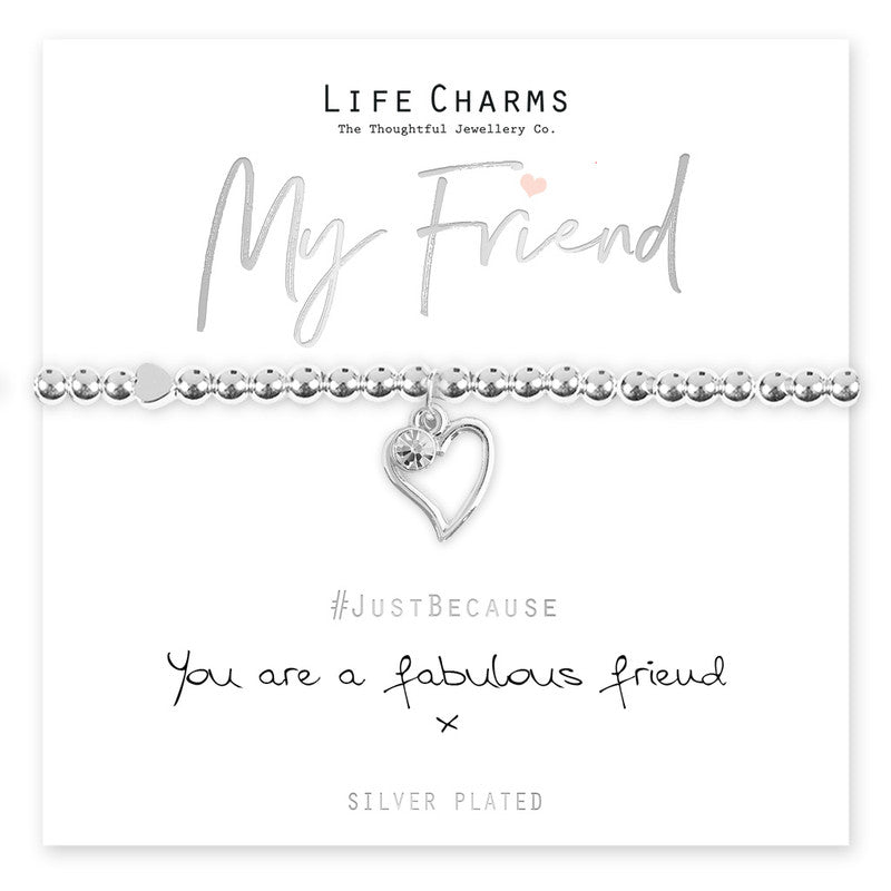 Life Charms Fabulous Friend Heart Bracelet