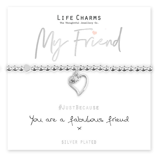 Life Charms Fabulous Friend Heart Bracelet