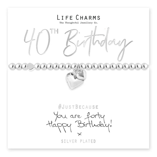 Life Charms LC020BW-40 You are 40 Bracelet