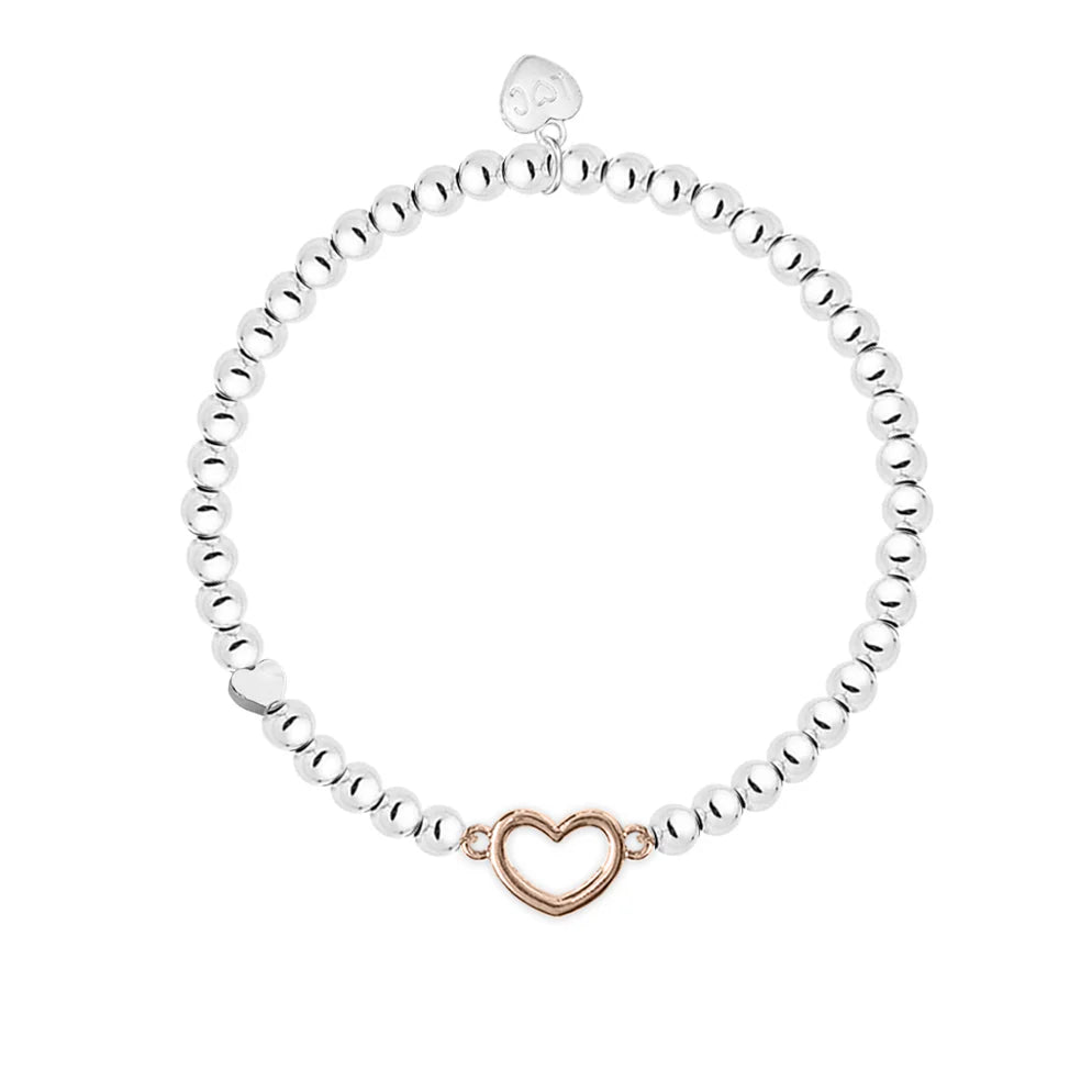 Life Charms LC040BW-16 Sweet 16 Rose Gold Heart Bracelet