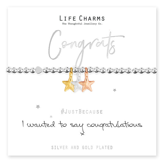 Life Charms I wanted to say Congratulations Bracelet