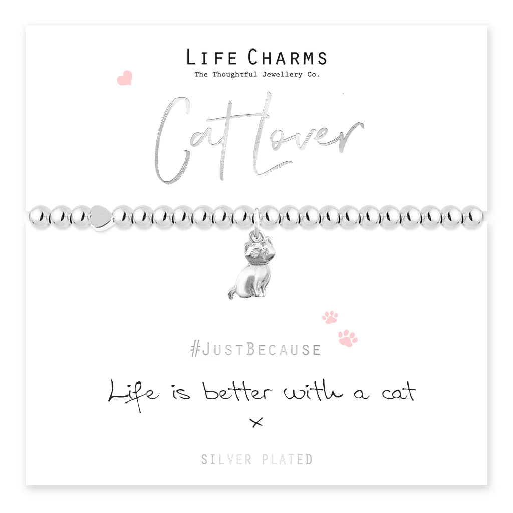 Life Charms LC066BW Life is better with a cat