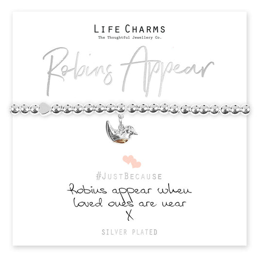 Life Charms Robins Appear When Loved Ones Are Near Bracelet