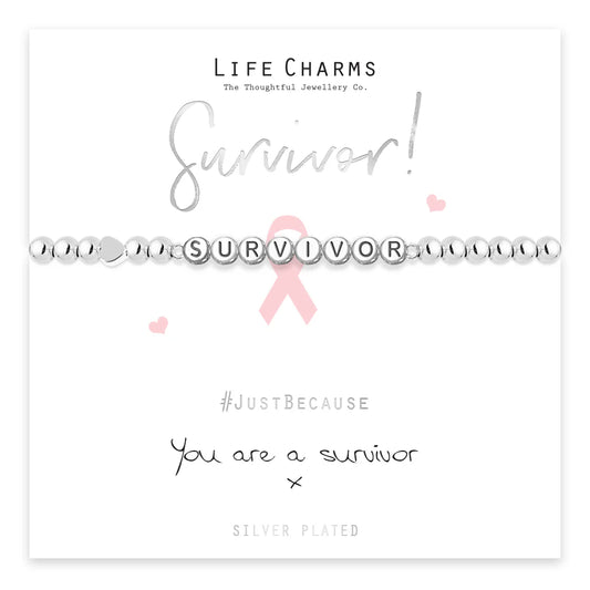 Life Charms LC114BW You Are A Survivor Bracelet