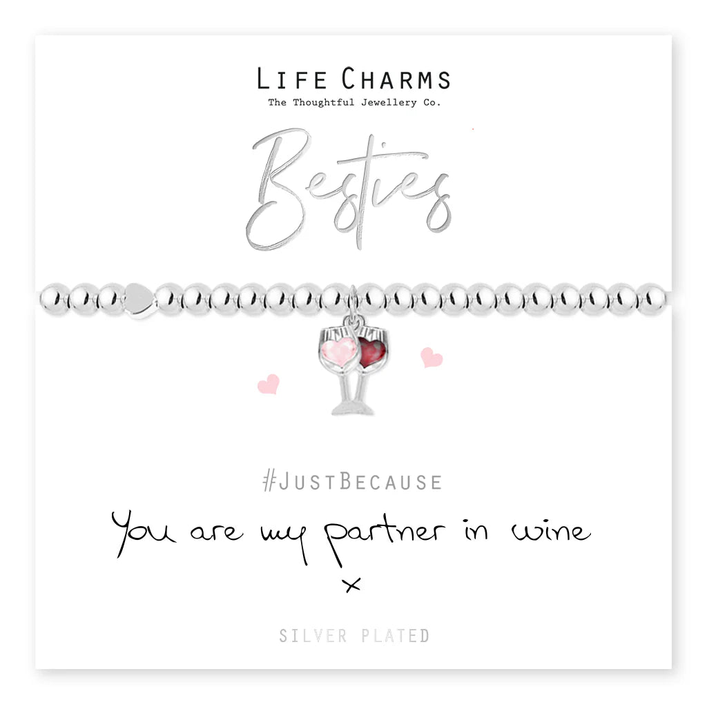 Life Charms LC125BW Partners In Wine Bracelet