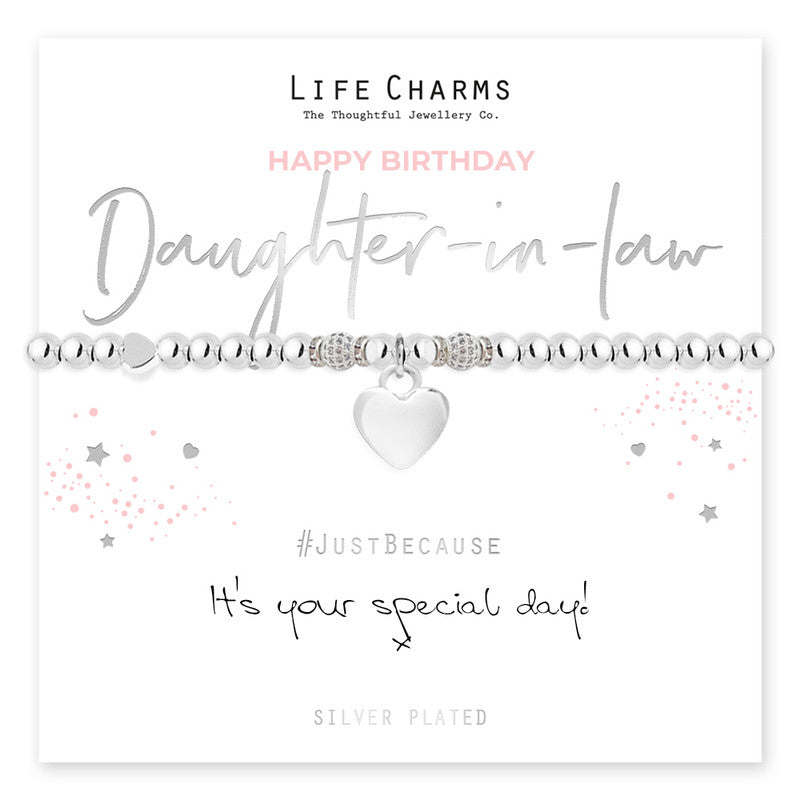 Life Charms Happy Birthday Daughter in Law Bracelet