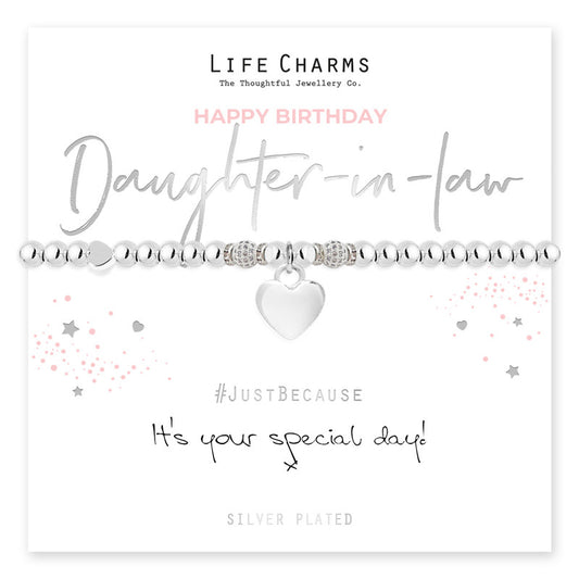 Life Charms Happy Birthday Daughter in Law Bracelet