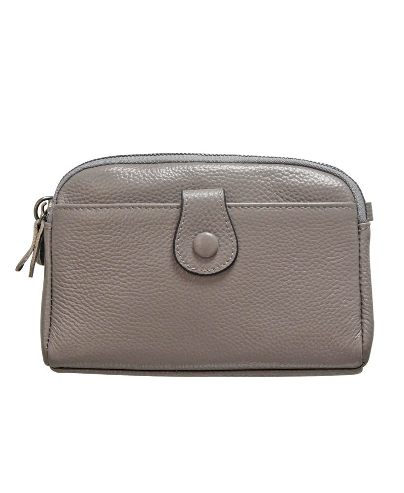 Envy Leather Twin Top Zip Shoulder Bag