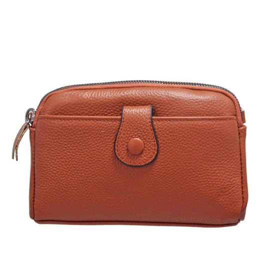 Envy Leather Twin Top Zip Shoulder Bag