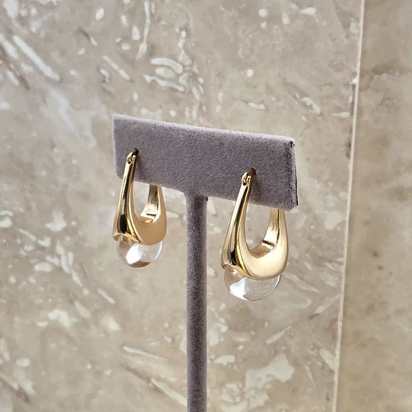 Tempest LR019E Retro Resin Hoop Earrings