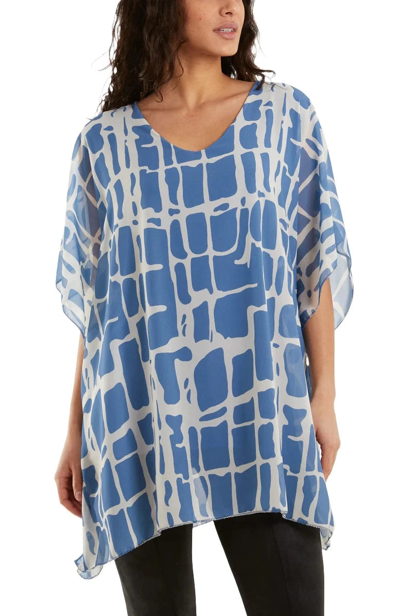 Geometric Print Double Layer Tunic