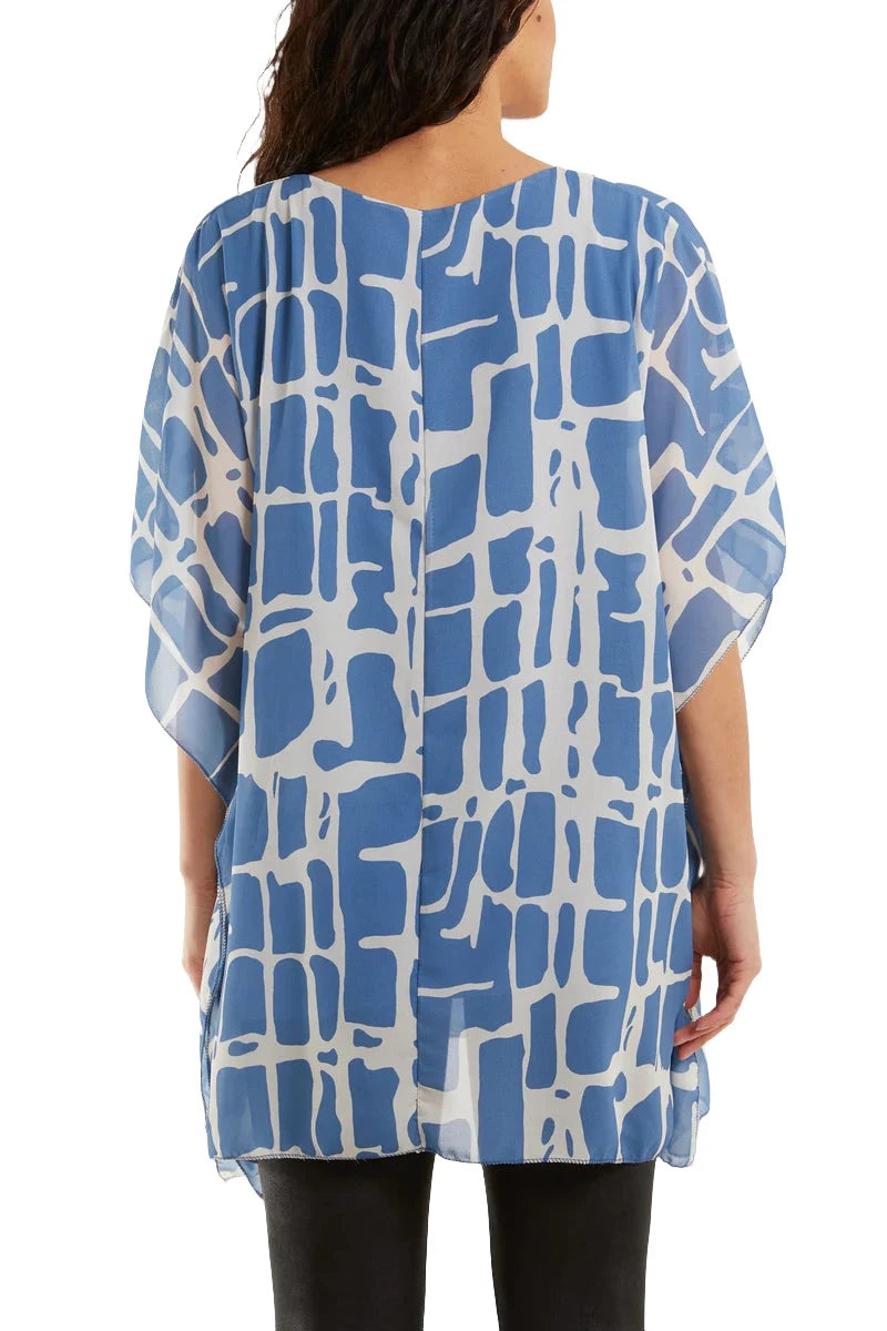 Geometric Print Double Layer Tunic