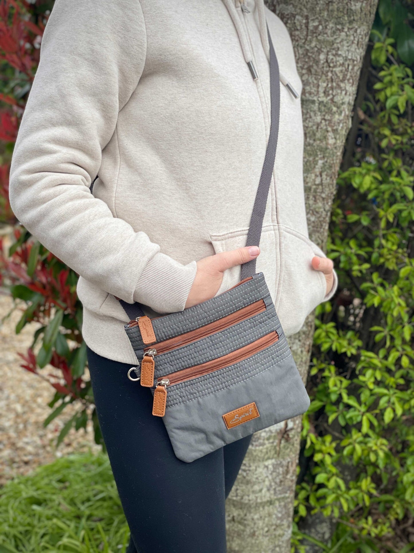Spirit 4512 Multi Zip Crossbody Bag