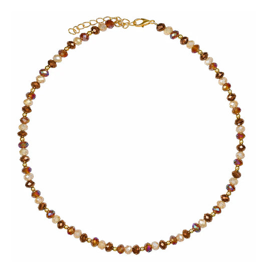 Lotus Feet Mixed Crystal Necklace