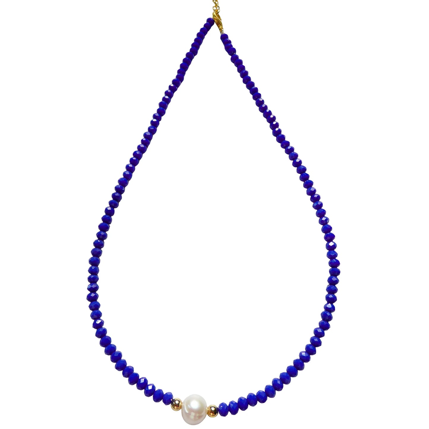 Lotus Feet M5SP Bead Necklace with single pearl