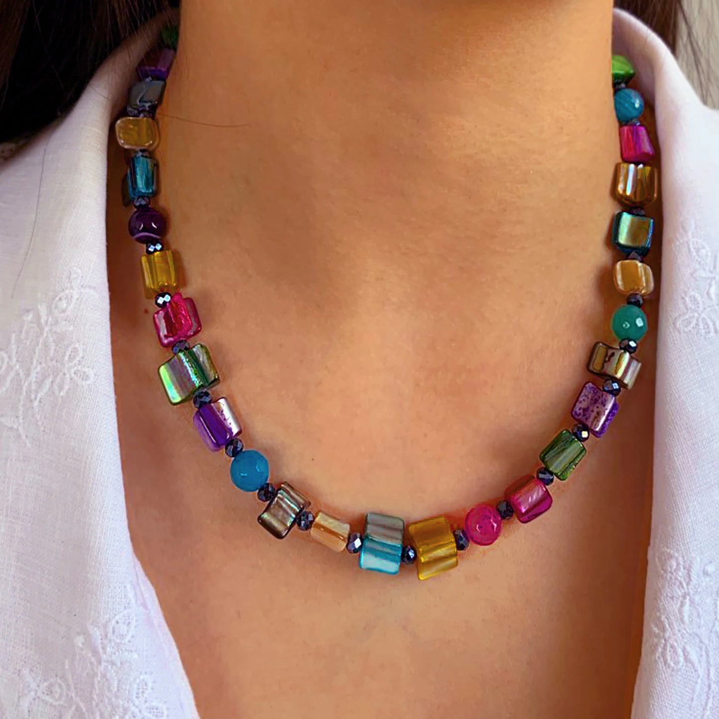 Lotus Feet MRSG Rainbow Necklace