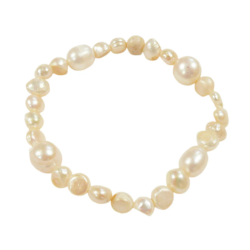 Lotus Feet Big and Small Pearl Bracelet