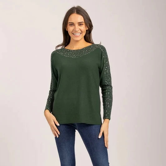 Mudflower Sequin batwing Jumper