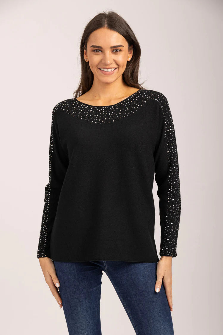 Mudflower Sequin batwing Jumper