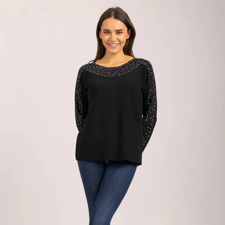 Mudflower Sequin batwing Jumper