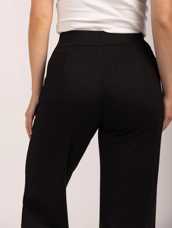 Modal Wide Leg Trousers - Black  Women's Trousers & Yoga Pants