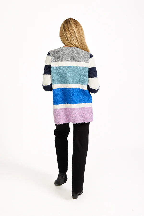 Mudflower 658 Striped Cardigan