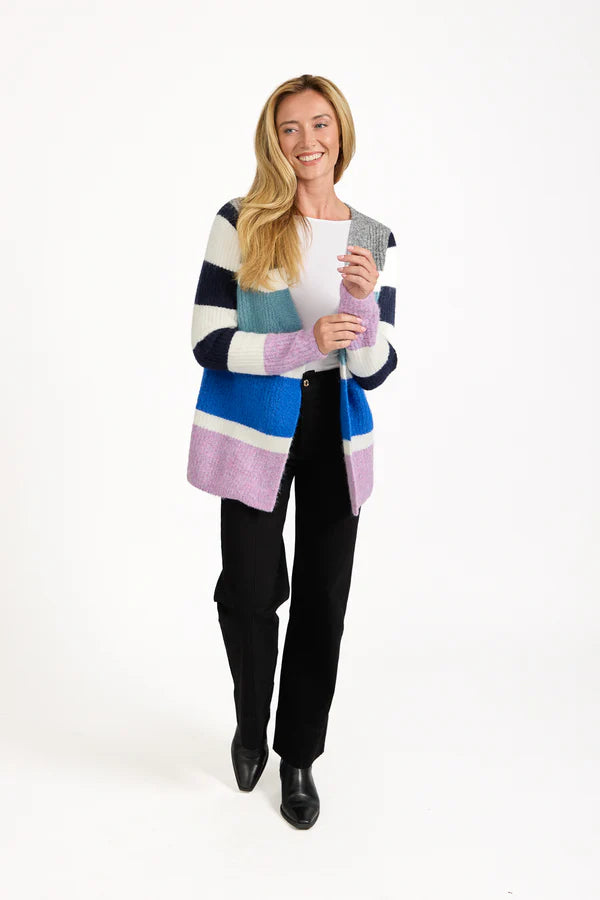Mudflower 658 Striped Cardigan