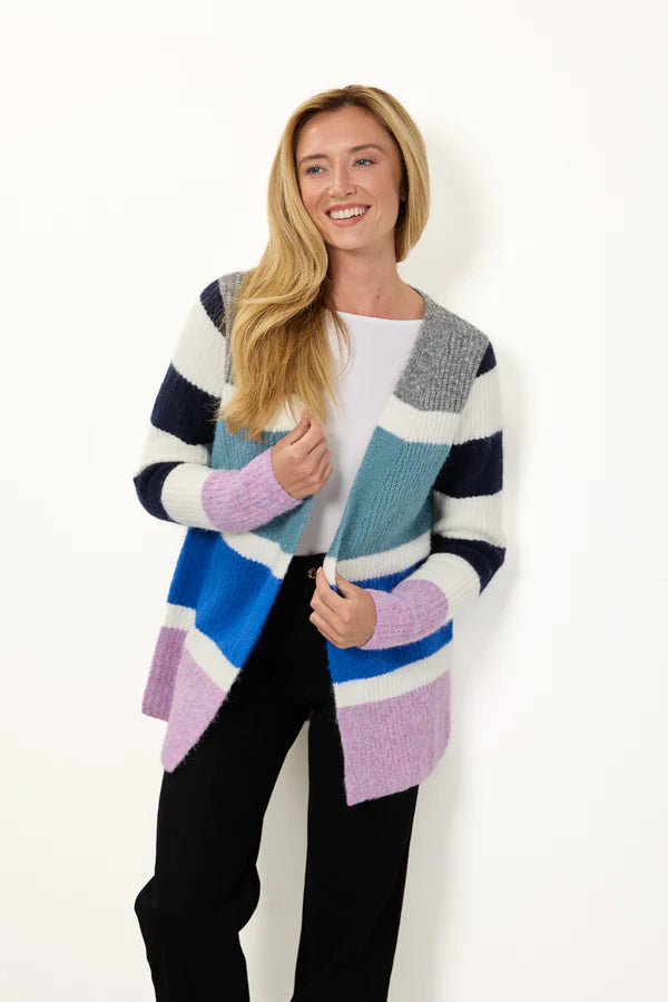 Mudflower 658 Striped Cardigan